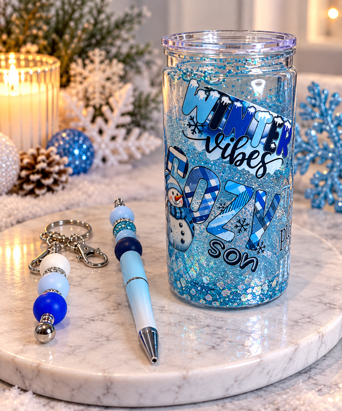 16oz Premade Blue Chill Vibes Tumbler 💙❄️