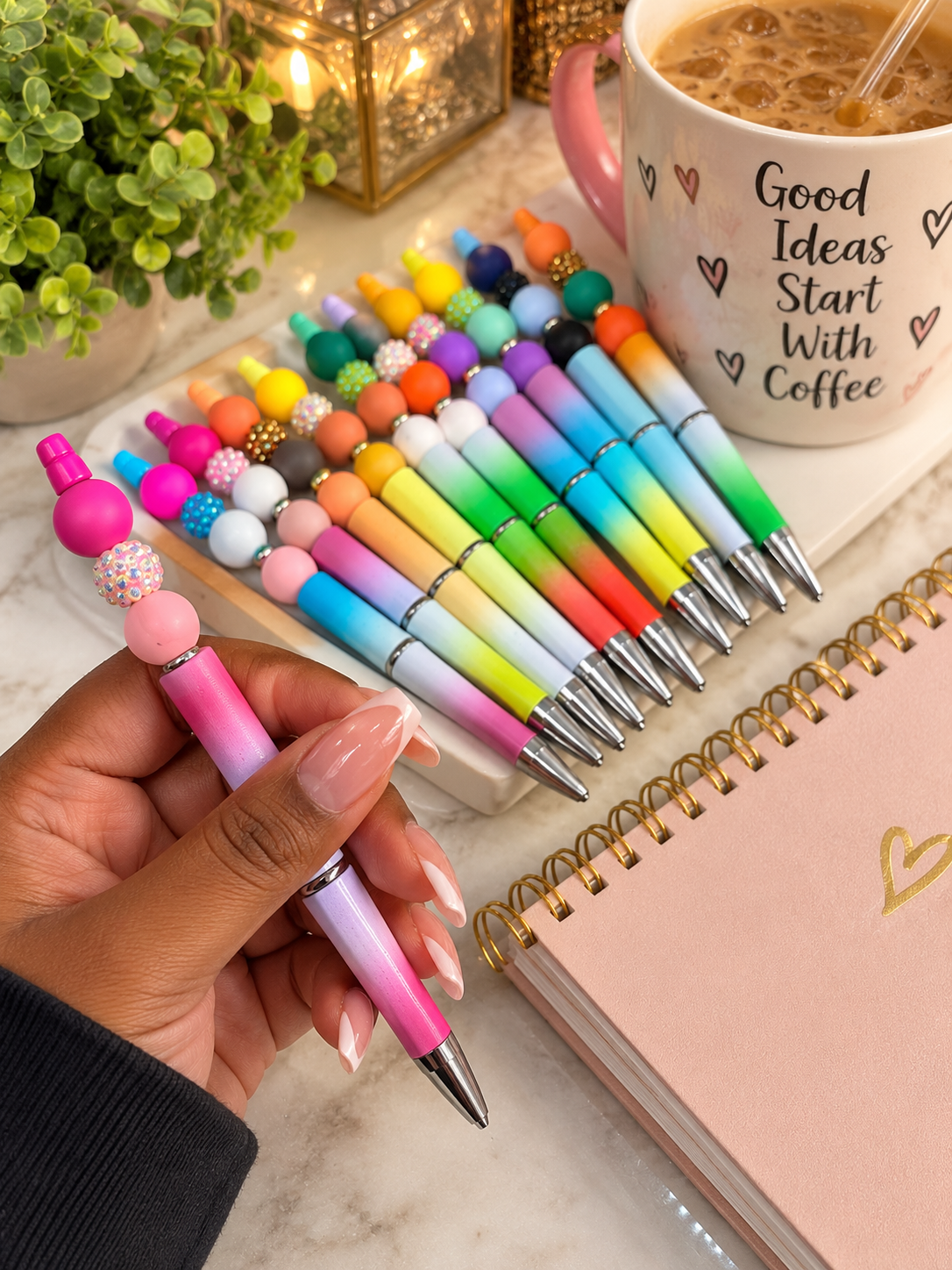 Colorful Beaded Pens – Handmade & Refillable