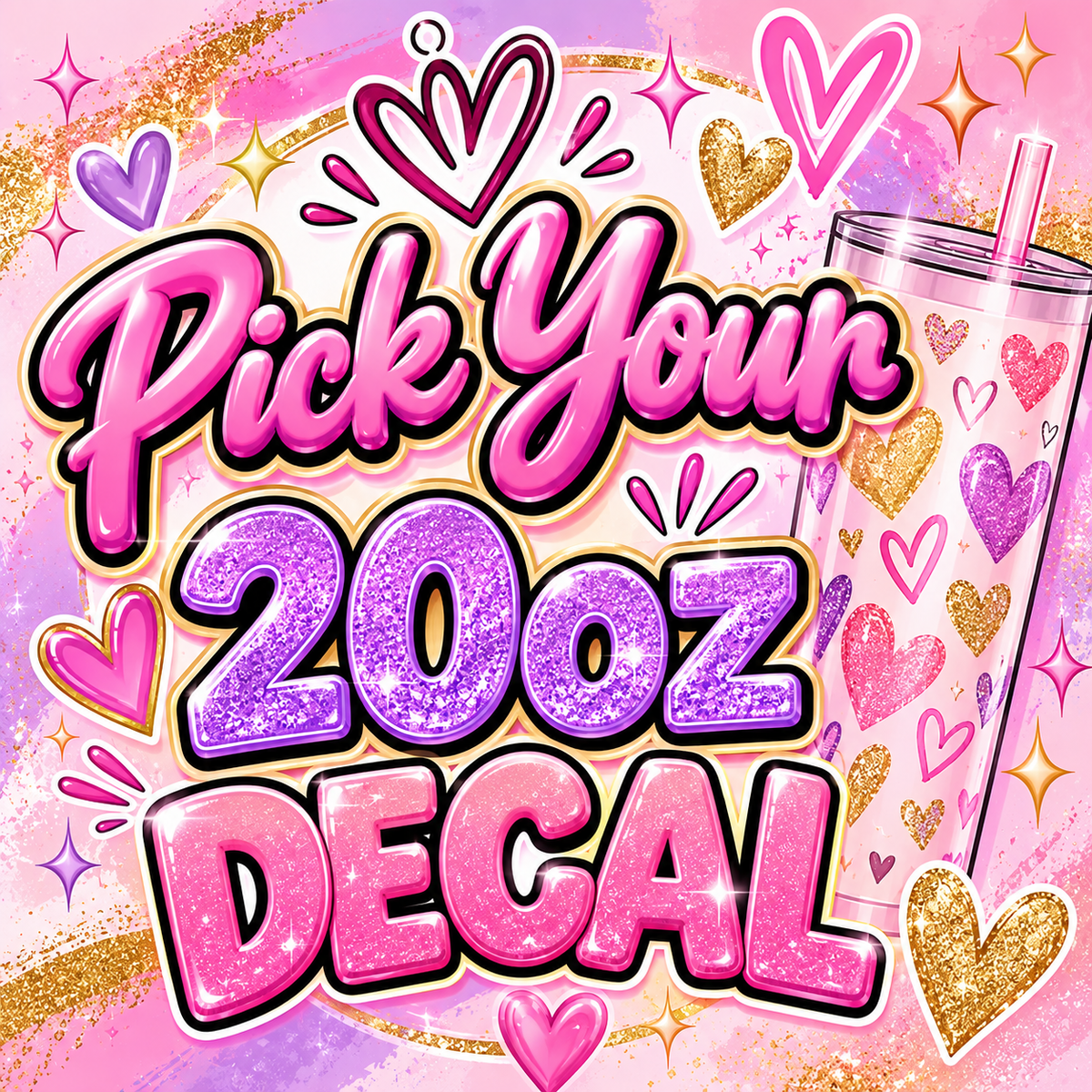 20oz Animal Decal