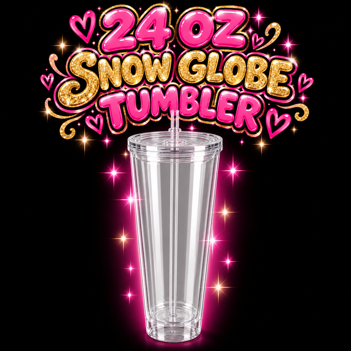 24oz Acrylic Snow Globe