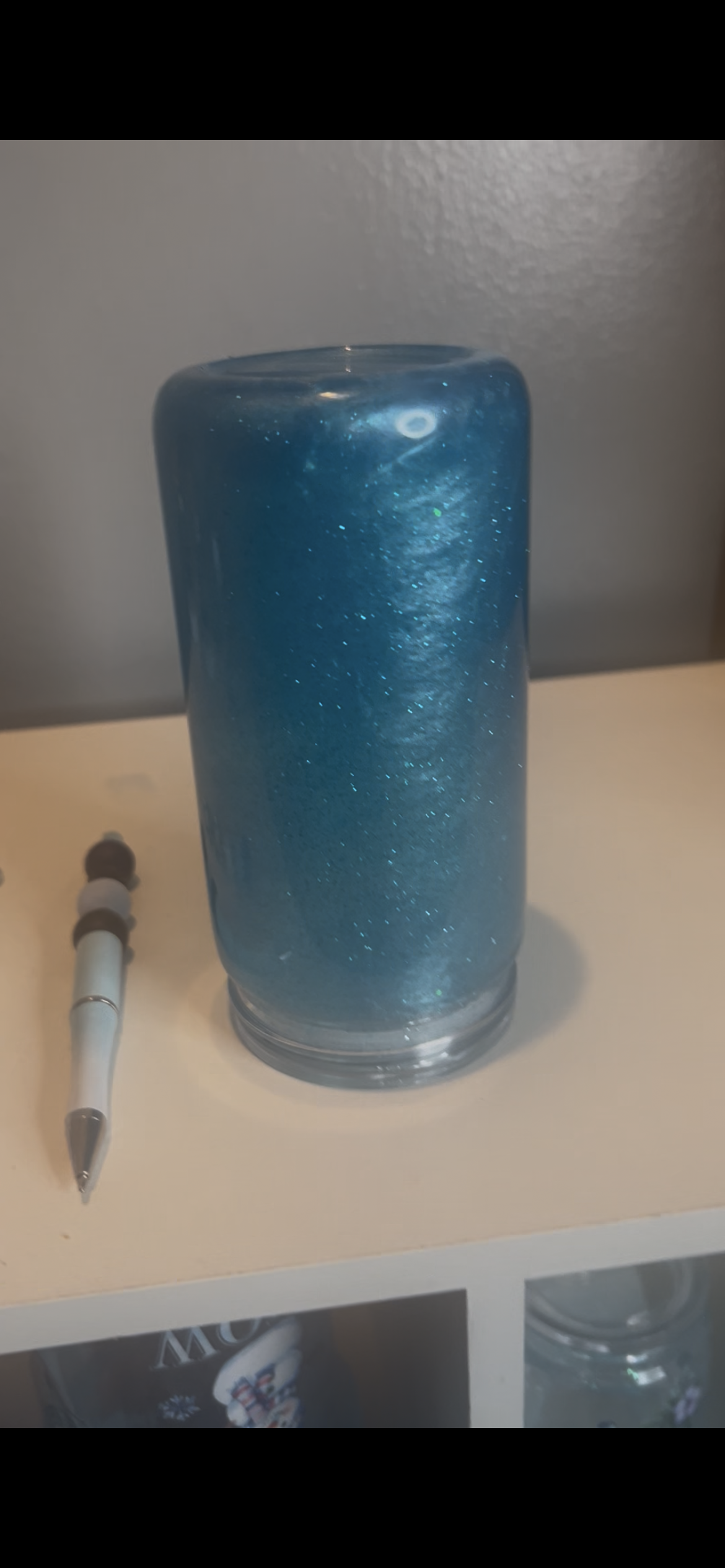16oz Premade Teal Glitter Tumbler – Sparkling Teal Collection 🩵✨